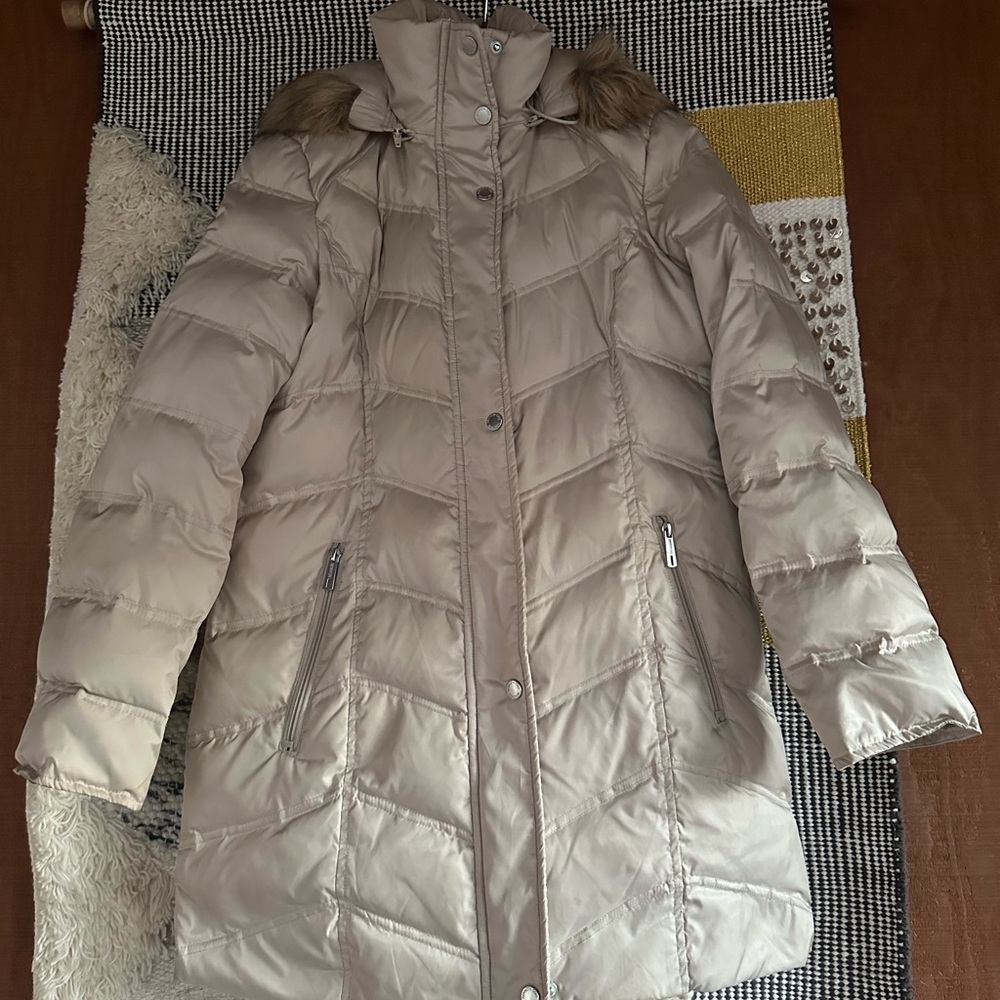 Kenneth Cole Reaction Light Tan Puffer Jacket